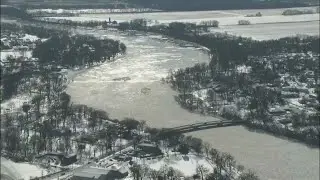 Streaming Now: Views from above an ice jammed Kankakee River