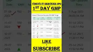 Vinsys IPO | Vinsys IT IPO GMP | Vinsys IT IPO | #VinsysIPO