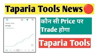 जानिए कब Trade होगा और कौन सी Price पर Trade होगा Taparia Tools?🔴Taparia tools latest news updates🔴