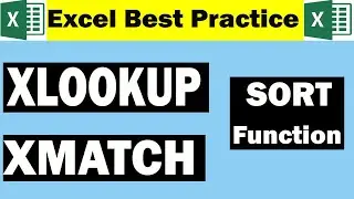 Excel New FUnction XMATCH,XLOOKUP and Sort function by learning center