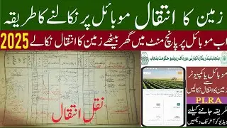 How to get Online Land inteqal Punjab 2025 | Land inteqal Fard Punjab Zameen Mutation Fard PLRA