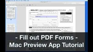 How to fill out a tax form with Preview for Mac. A free tutorial from TheMacU.com