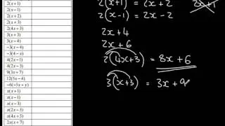 GCSE Maths - Expanding Single Brackets - Algebra Foundation 1- 9