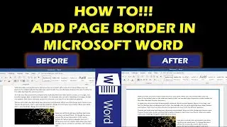 How to Add Page Border in Microsoft Word Document