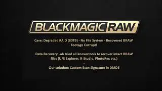 Custom signature in DMDE for Blackmagic RAW video recovery from RAID array. BRAW file recovery.