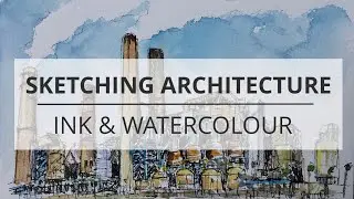 How to Sketch Architecture in Ink & Watercolour - Sketch 5: Industrial Factory