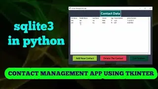 How To Use SQLITE3 Connection in Python Tkinter App to Use Internal Storage