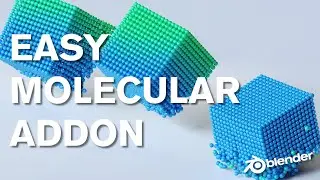 BLENDER TASTY TUTORIAL: SIMPLE MOLECULAR ADDON SETTINGS IN 2.91 + FREE SOURCE FILE!