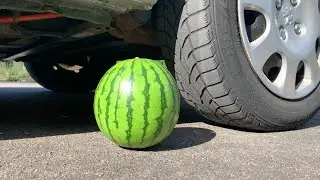 Crushing Crunchy & Soft Things by Car! EXPERIMENT  Car vs BIG EGG, Coca Cola, Fanta, Mirinda Balloon