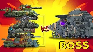 Mega Tanks Vs Mega BOSS - Cartoons about Tanks