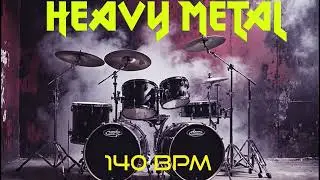 Heavy Metal Style Drum Track 140 BPM (FREE WAV & MIDI)