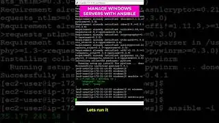 Manage windows servers using ansible. 