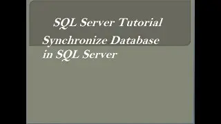 Synchronize Database  in SQL Server