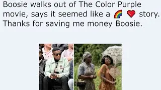 Boosie walks out of The Color Purple movie, says it seemed like a 🌈 ❤️ story. Thanks for saving me