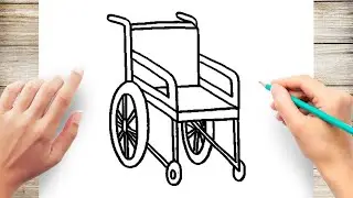 How To Draw Wheelchair Step by Step