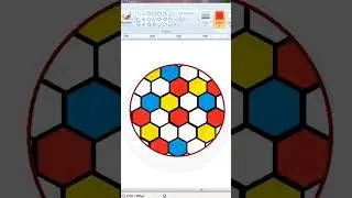 how to draw football in paint software| #short #shorts #shortsvideo #shortvideo #painting #football