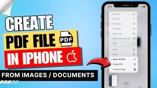 How to Make PDF File in iPhone from Images 📁 | From Multiple PDF Files in iPhone ✅