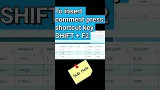 Are you aware of how to add comments/ notes/speech bubbles 💬 in Excel with a shortcut key!