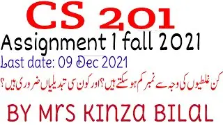 CS201 Assignment 1 Solution | Fall 2021 | Kinza Bilal