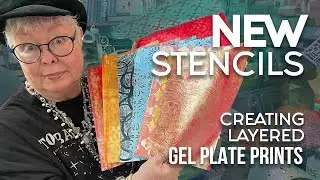 🟢 New Stencils and Stamps, Let's PLAY on the Gelli Plate!