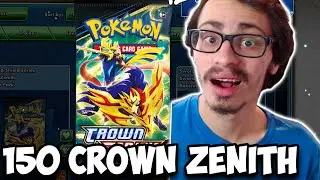 This SET Is BEAUTIFUL! Opening 150 Crown Zenith Packs On PTCGO