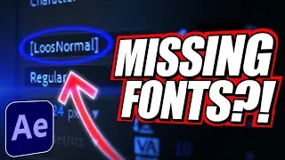 Reconnect Fonts After Effects in Under *ONE MINTUE*