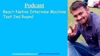 React Native Interview Machine Test 2nd Round