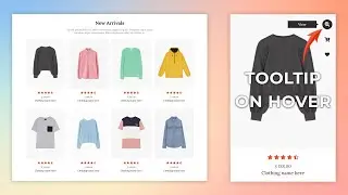 Ecommerce Website Product Grid Page - Tooltip On Hover | HTML, CSS & JavaScript