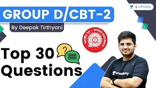 Top 30 Questions | Reasoning | RRB Group d/RRB NTPC CBT-2 | wifistudy | Deepak Tirthyani