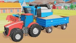 City of Tractors i.e. a new Animated Farm Map and new vehicles - Colorful Tractors and Wheat Harvest