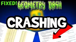 How To Fix Geometry Dash Crashing! (100% FIX)