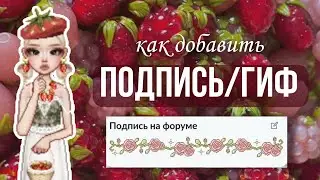 как добавить КАРТИНКУ/ГИФ в подпись на форуме? everskies