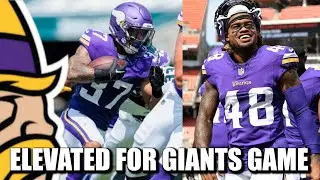 Minnesota Vikings Elevated RB/KR Myles Gaskin and DB Bobby McCain for Giants Game