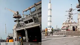 Vertical Launch System Re-Arm Demonstration by USS Porter and USNS William McLean