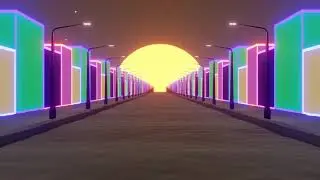 Retrowave Background 3D (city) / Ретровейв фон 3Д (город)