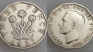 UK 1937 THREE PENCE Coin VALUE + REVIEW