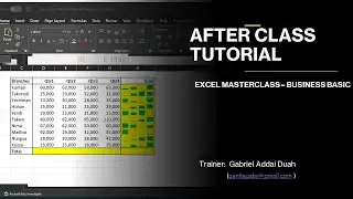 After Class Tutorial - Excel Master Class Business Basic