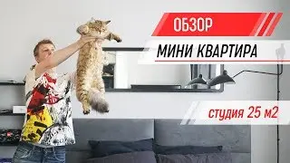 Выжал максимум из студии 25 кв.м. Дизайн в скандинавском стиле. Рум тур.