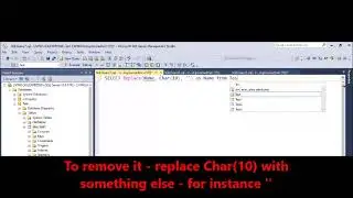 MSSQL - Remove new line character from varchar