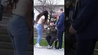 Brave woman stops a bad father part 2 #shorts