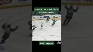 Самый быстрый гол в истории хоккея🏒 #shorts #хоккей #hockey