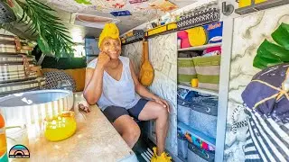 Homelessness to Vanlife - Her DIY Ford E-350 Cargo Van