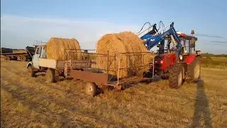 Приехал в деревню. Поехали с отцом за сеном.