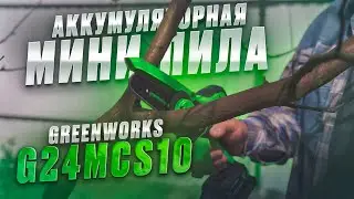 Аккумуляторная мини-пила Greenworks G24MCS10