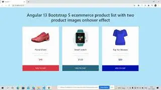 Angular 13 Bootstrap 5 Ecommerce Product List with Image Hover Effect