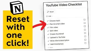 EASY Reusable Checklist in Notion (Reset with 1 Click)