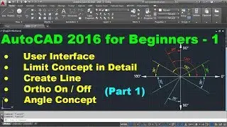 AutoCAD 2016 Tutorial for Beginners - 1 (Part 1 of 2)