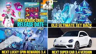 🔴Next Classic Crate M416 Glacier Bgmi | Old Ultimate Set Back | Next Super Car | 3.4 Lucky Spin Leak