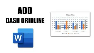 How to add dash gridline to chart in word