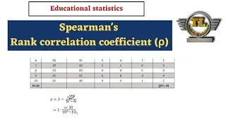 Spearman's Rank correlation coefficient || spearman's rho || rank order correlation coefficient